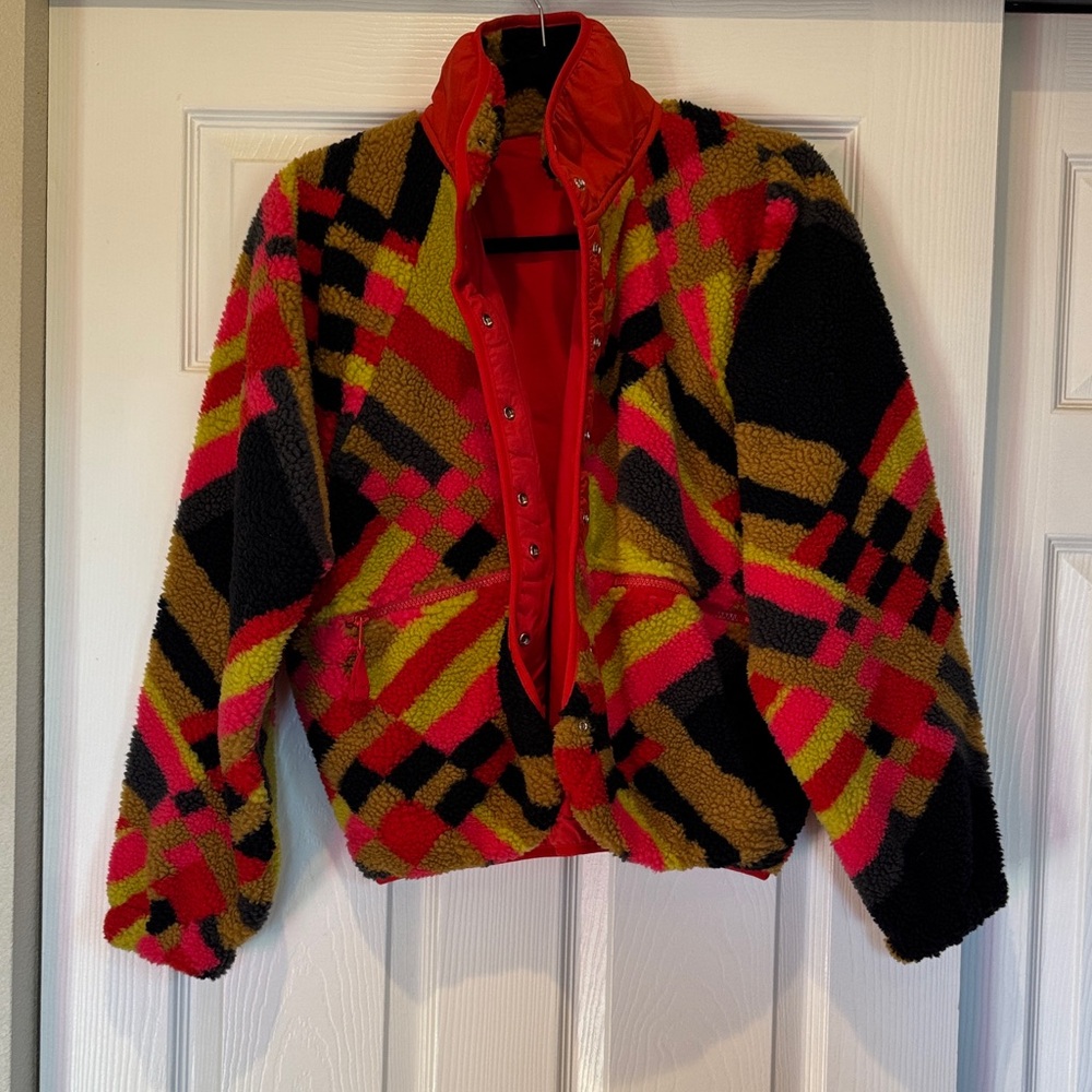FP Movement by Free People Red and Black Plaid Jacket